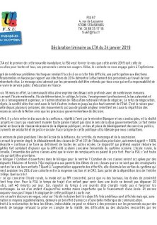 CTA - Le SNES et la FSU mobilisés dans la rue et en séance !