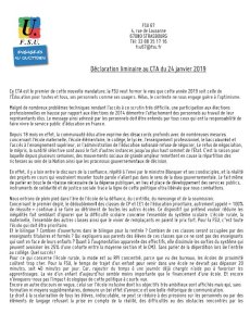 CTA - Le SNES et la FSU mobilisés dans la rue et en séance !