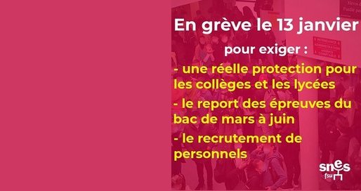 En grève le jeudi 13 janvier !